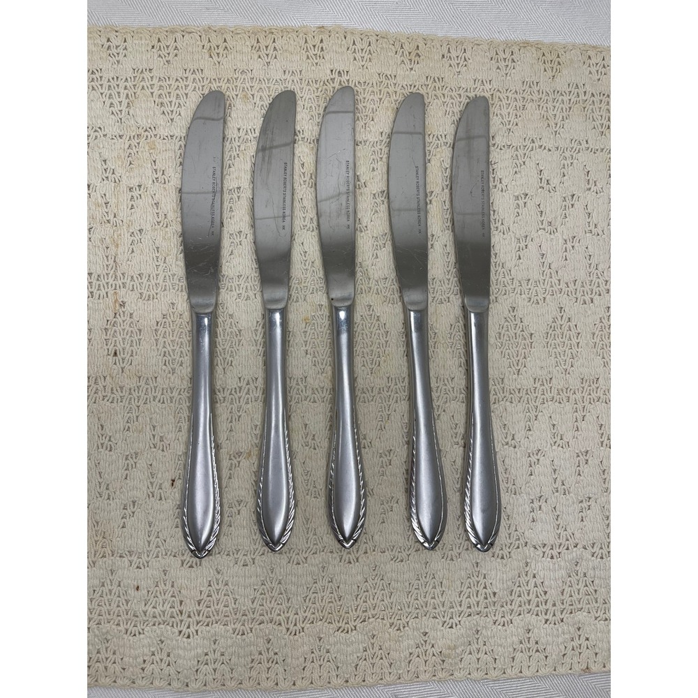 Stanley Roberts Rope Stainless Steel Dinner Knives Set of 5 Korea Flatware